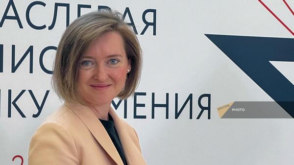 Ռուսաստանի արտահանման կենտրոնի ոչ ֆինանսական աջակցության և արտասահմանյան ցանցի զարգացման հարցով ավագ տնօրեն Քսենիա Տագիրովան - Sputnik Արմենիա