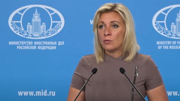 Официальный представитель МИД России Мария Захарова во время брифинга (31 августа 2022). Москвa - Sputnik Армения