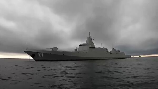 Корабль ВМС народно-освободительной армии Китая в северной части Японского моря во время учений Восток-2022 совместно с ВМФ России - Sputnik Армения