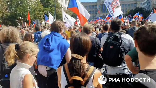 Видео РИА Новости. В Праге начался антиправительственный митинг - Sputnik Армения