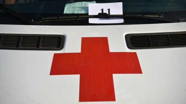 Красный крест на автомобиле скорой медицинской помощи - Sputnik Армения