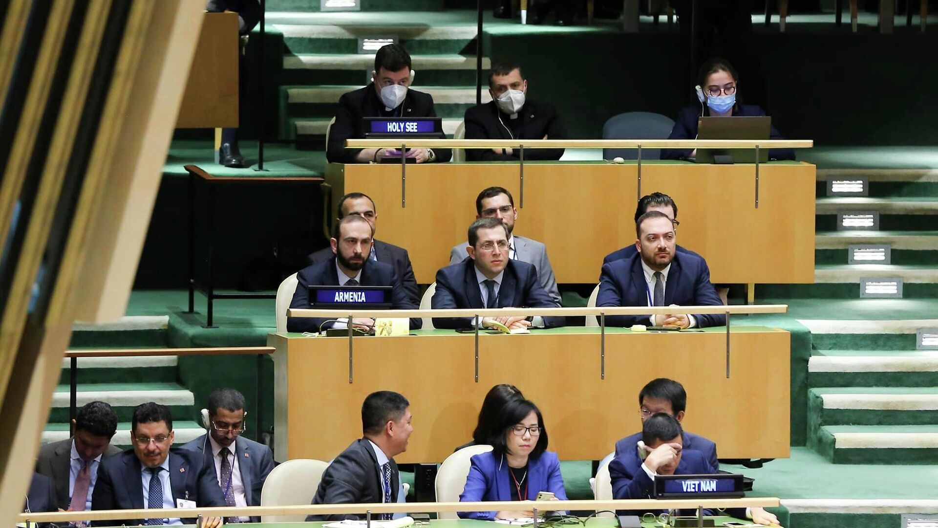 Глава МИД Арарат Мирзоян принимает участие в 77-й сессии Генеральной Ассамблеи ООН (20 сентября 2022). Нью-Йорк - Sputnik Армения, 1920, 20.09.2022