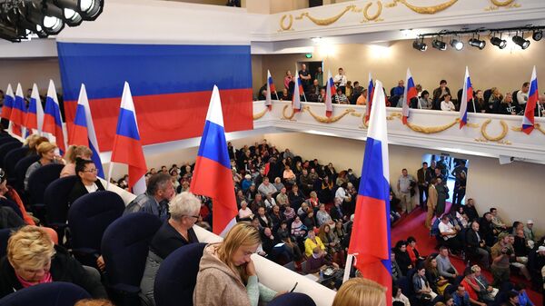 Общенародный съезд жителей Запорожья по вопросу о проведении референдума - Sputnik Армения
