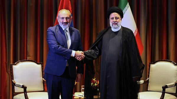 Премьер-министр Никол Пашинян встретился с президентом Исламской Республики Иран Эбрагимом Раиси в рамках 77-й сессии Генеральной Ассамблеи ООН (22 сетября 2022). Нью-Йорк - Sputnik Армения