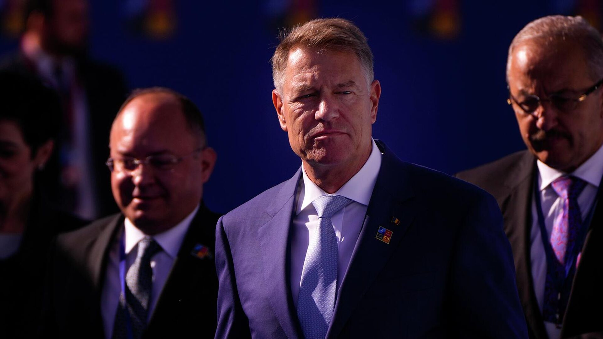 Президент Румынии Клаус Вернер Йоханнис прибывает на саммит НАТО (30 июня 2022). Мадрид - Sputnik Армения, 1920, 24.09.2022