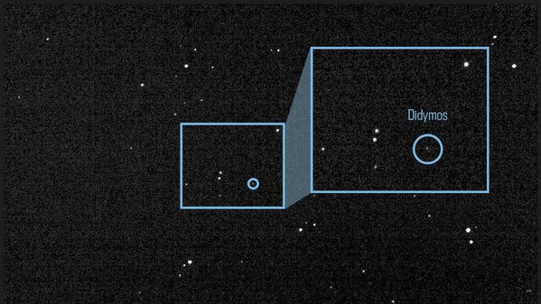 Изображение света от астероида Didymos и его орбитального спутника Dimorphos состоит из 243 изображений, сделанных Didymos. - Sputnik Армения