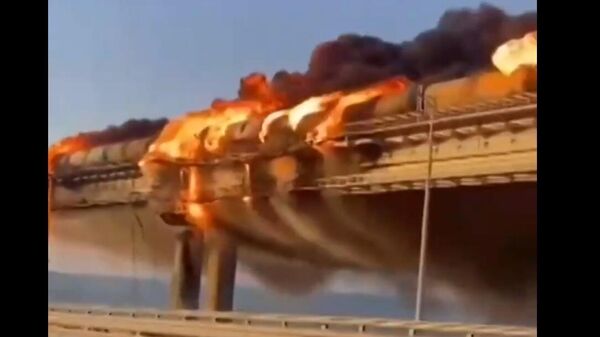 Пожар на Крымском мосту - Sputnik Армения