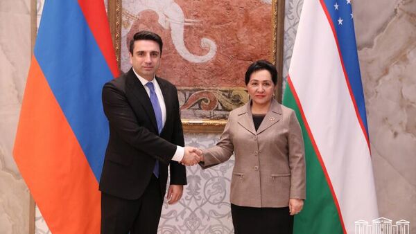ԱԺ նախագահ Ալեն Սիմոնյանը հանդիպել է Ուզբեկստանի Օլիյ Մաժլիսի Սենատի նախագահ Տանզիլա Նարբաևայի հետ։ - Sputnik Արմենիա