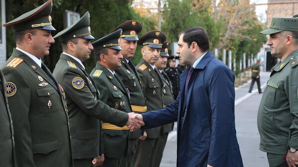 ՀՀ պաշտպանության նախարար Սուրեն Պապիկյանը` ԶՈւ հետախուզության զորքերի կազմավորման 30-րդ տարեդարձին ու հետախույզի մասնագիտական տոնին նվիրված միջոցառմանը - Sputnik Արմենիա