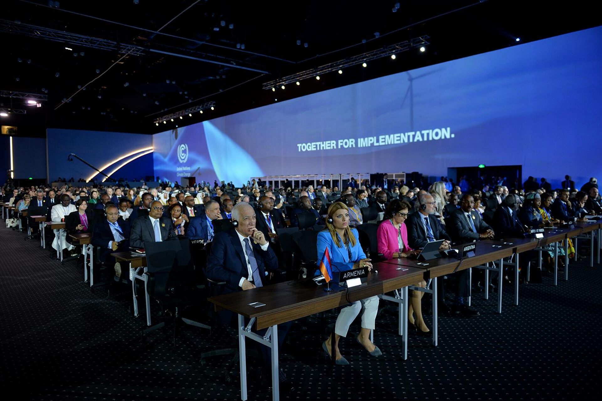 Президент Армении Ваагн Хачатурян выступил с речью на 27-й Конференции Сторон Рамочной конвенции ООН по изменении климата (7 ноября 2022). Шарм-эль-Шейх - Sputnik Արմենիա, 1920, 08.11.2022