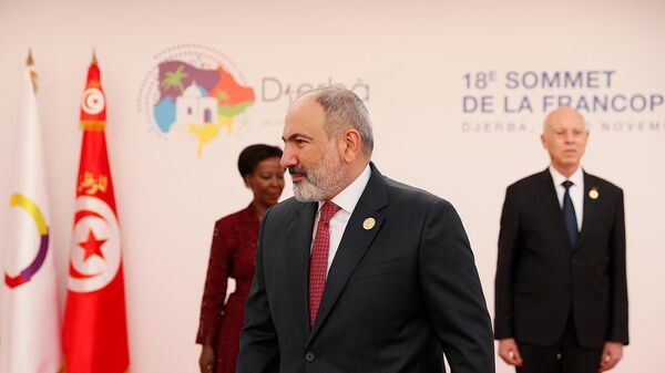 Премьер-министр Никол Пашинян принимает участие в 18-м саммите Международной организации Франкофонии (19 ноября 2022). Джерба - Sputnik Армения
