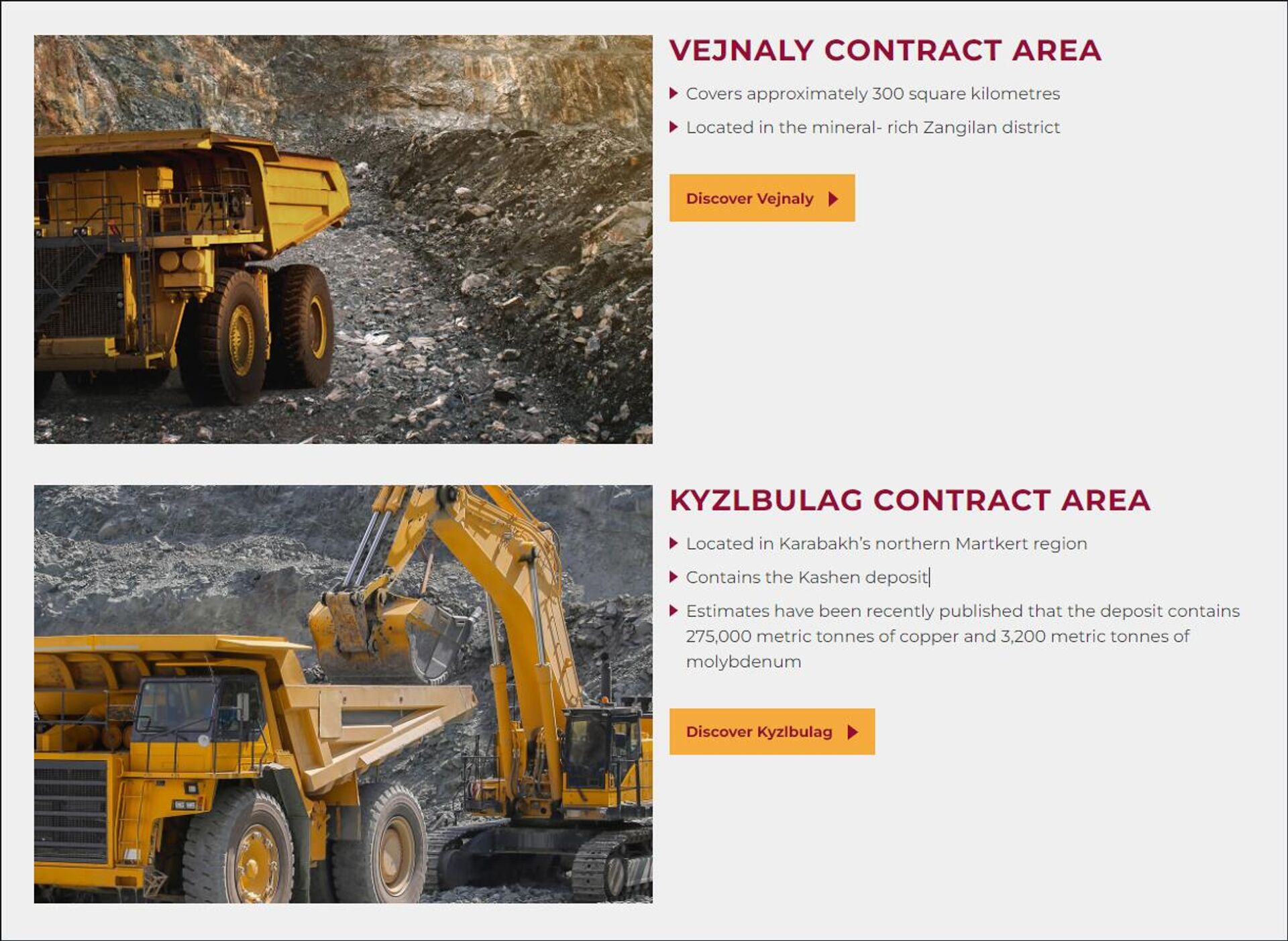 Скриншот с официального сайта компании Anglo Asian Mining PLC, где рудник Кашени, расположенный в Мартакертском районе Нагорного Карабаха, представлен как участок, приобретенный компанией 5 июля 2022 года - Sputnik Արմենիա, 1920, 15.12.2022