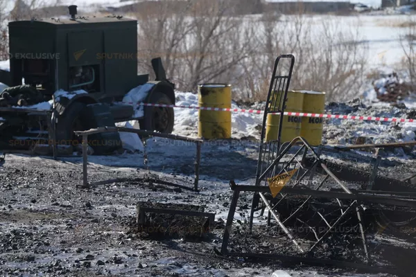 Сгоревшая воинская часть в селе Азат. где погибли 15 солдат (19 января 2023). Гегаркуник - Sputnik Армения