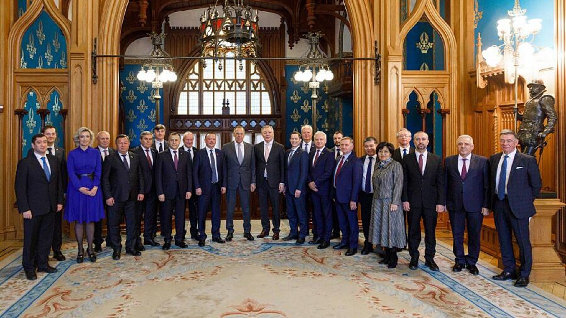 Սերգեյ Լավրովի հանդիպումը ՀԱՊԿ անդամ պետությունների խորհրդարանների կոմիտեների  նախագահների, ՌԴ–ում ՀԱՊԿ երկրների դեսպանների հետ - Sputnik Արմենիա, 1920, 01.02.2023