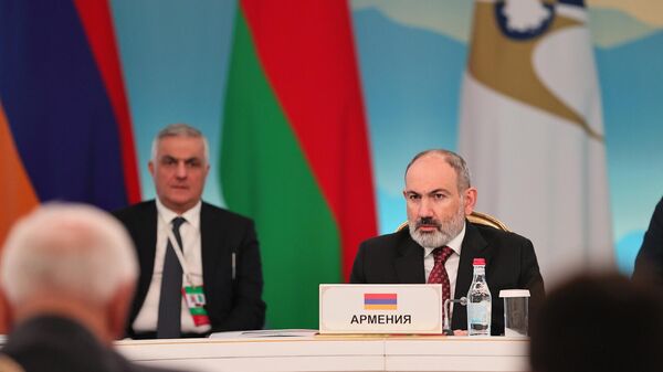 Премьер-министр Никол Пашинян принял участие в закрытом заседании Евразийского межправительственного совета в городе Алматы (2 февраля 2023). Казахстан - Sputnik Армения