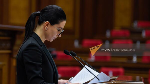 Генпрокурор Анна Вардапетян на очередном заседании НС Армении (7 февраля 2023). Ереван - Sputnik Армения