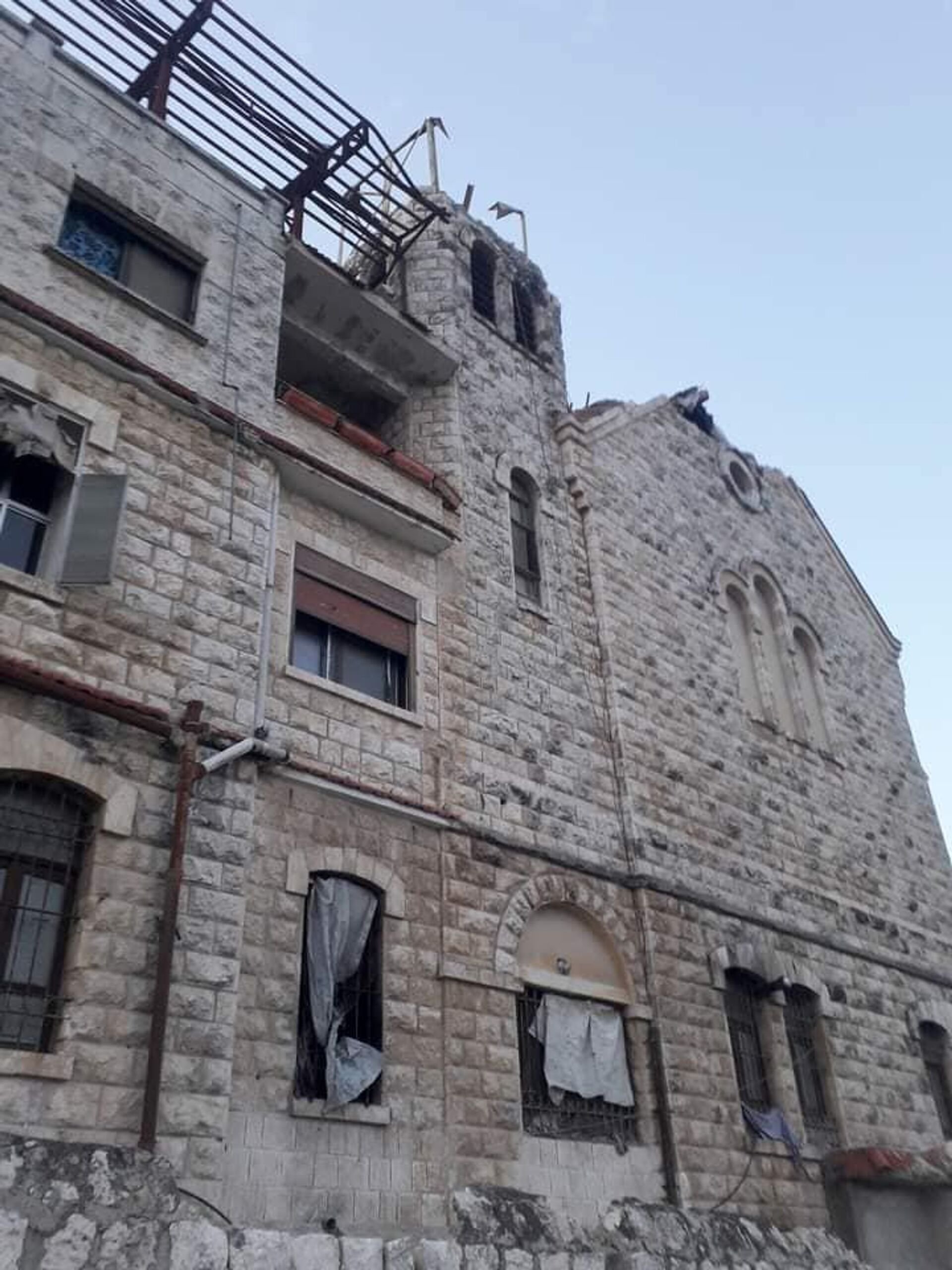 Пострадавшая от землетрясения армянская церковь Святой Анны в Сирии - Sputnik Արմենիա, 1920, 10.02.2023