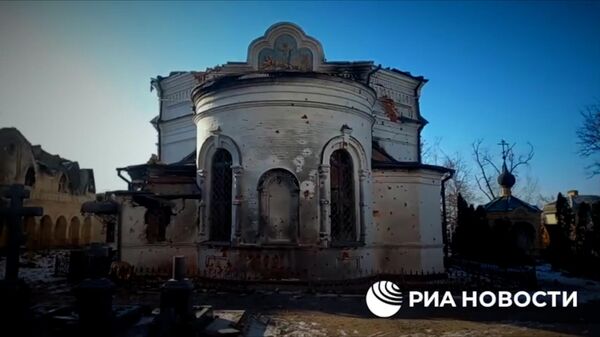 Свято-Успенский Николо-Васильевский монастырь близ Угледара в ДНР сильно пострадал от украинских обстрелов - Sputnik Армения