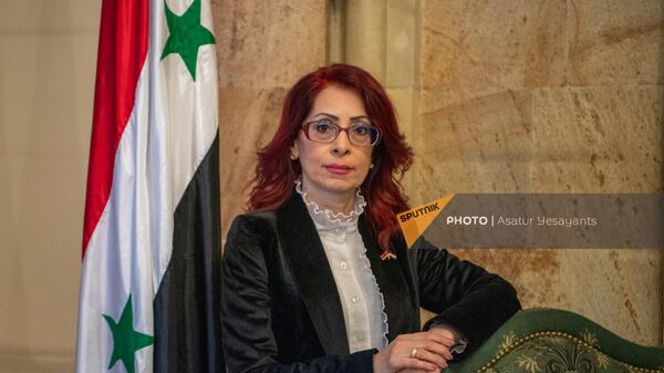 Чрезвычайный и полномочный посол Сирии в Армении Нора Арисян во время эксклюзивного интервью Sputnik Армения - Sputnik Армения