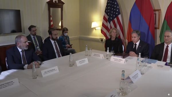 Մյունխենի անվտանգության համաժողովի շրջանակում եռակողմ հանդիպում՝ ԱՄՆ պետաքարտուղարի եւ Ադրբեջանի նախագահի հետ - Sputnik Արմենիա