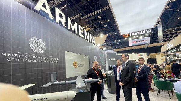 Павильон Армении на международной выставке оборонной промышленности IDEX-2023  - Sputnik Армения
