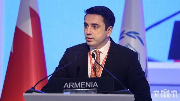 Председатель Национального Собрания Ален Симонян принимает участие в ассамблее Межпарламентского союза, посвященной вопросам мира и безопасности (12 марта 2023). Бахрейн - Sputnik Армения