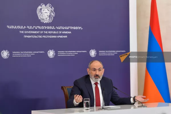 Премьер-министр Никол Пашинян проводит пресс-конференцию Премьер-министр Никол Пашинян проводит пресс-конференцию - Sputnik Армения