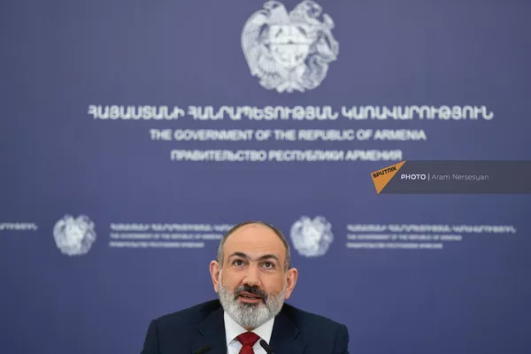 Премьер-министр Никол Пашинян проводит пресс-конференцию Премьер-министр Никол Пашинян проводит пресс-конференцию - Sputnik Армения