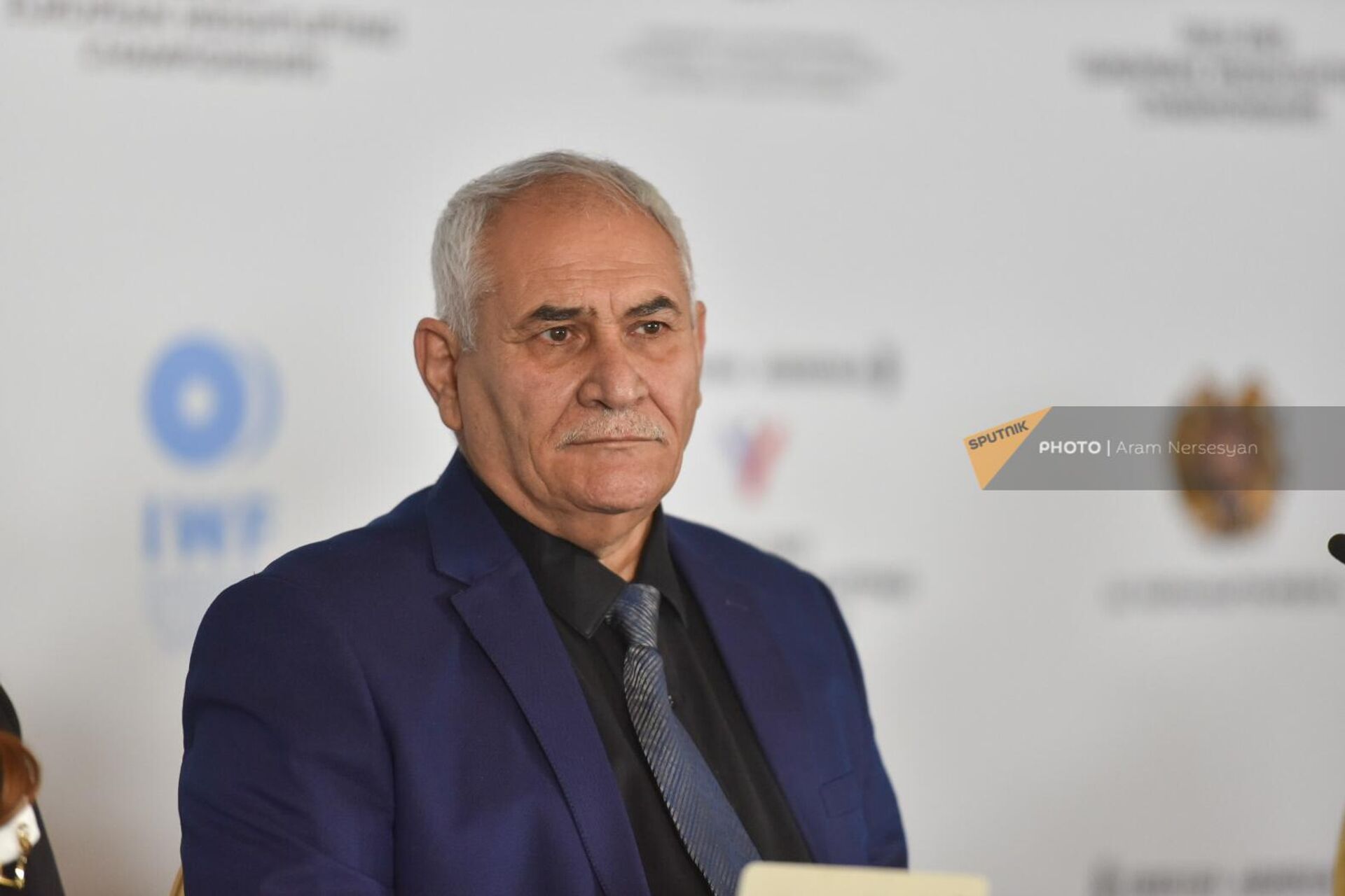 Президент IWF Махмуд Джалуд на пресс-конференции в преддверии Чемпионата Европы по тяжелой атлетике 2023 (13 апреля 2023). Еревaн - Sputnik Армения, 1920, 13.04.2023