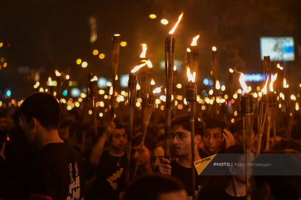 Ավանդական ջահերով երթը&#x60; նվիրված Հայոց ցեղասպանության տարելիցին - Sputnik Արմենիա