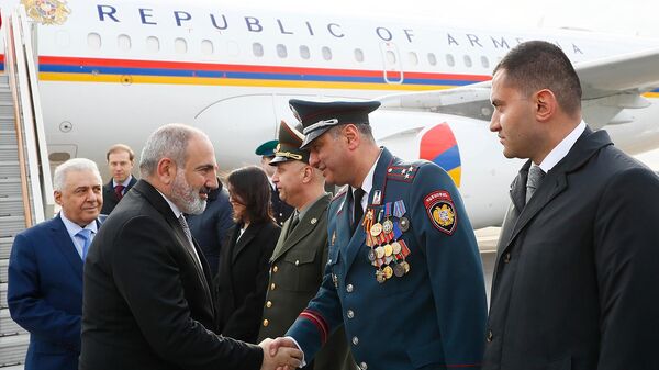 Премьер-министр Армении Никол Пашинян прибыл с рабочим визитом в Россию (8 мая 2023). Москвa - Sputnik Армения