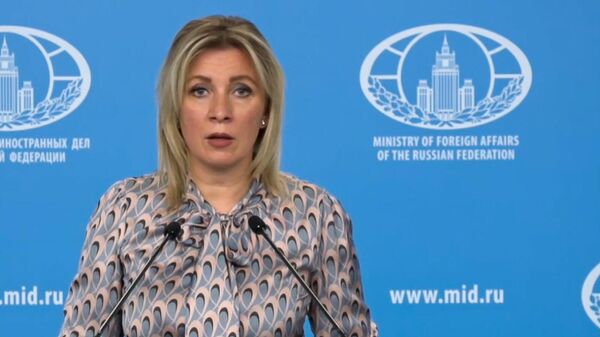 Мария Захарова во время еженедельного брифинга (17 мая 2023). Москва - Sputnik Армения