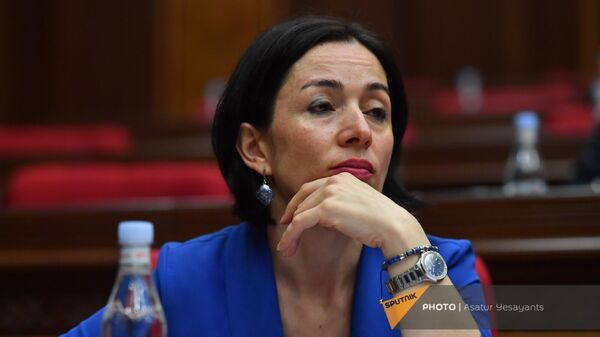 Министр ОНКС Жанна Андреасян на заседании НС (23 мая 2023). Еревaн - Sputnik Армения