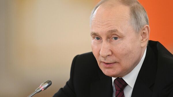 Президент РФ Владимир Путин проводит заседание высшего Евразийского экономического совета в расширенном составе (25 мая 2023). Москвa - Sputnik Армения