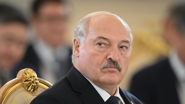 Президент Белоруссии Александр Лукашенко на заседании высшего Евразийского экономического совета в расширенном составе (25 мая 2023). Москвa - Sputnik Армения