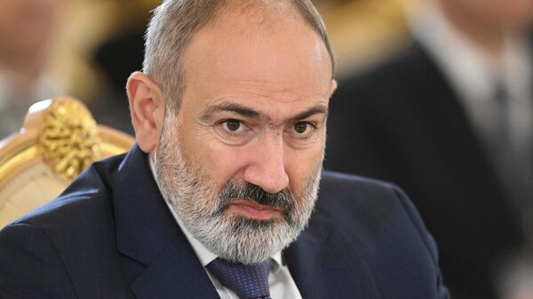 Премьер-министр Армении Никол Пашинян на заседании высшего Евразийского экономического совета в расширенном составе (25 мая 2023). Москвa - Sputnik Армения