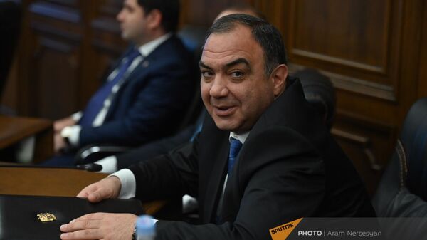 Глава МВД Ваге Казарян на обсуждении бюджетного отчета 2022 года (29 мая 2023). Еревaн - Sputnik Армения