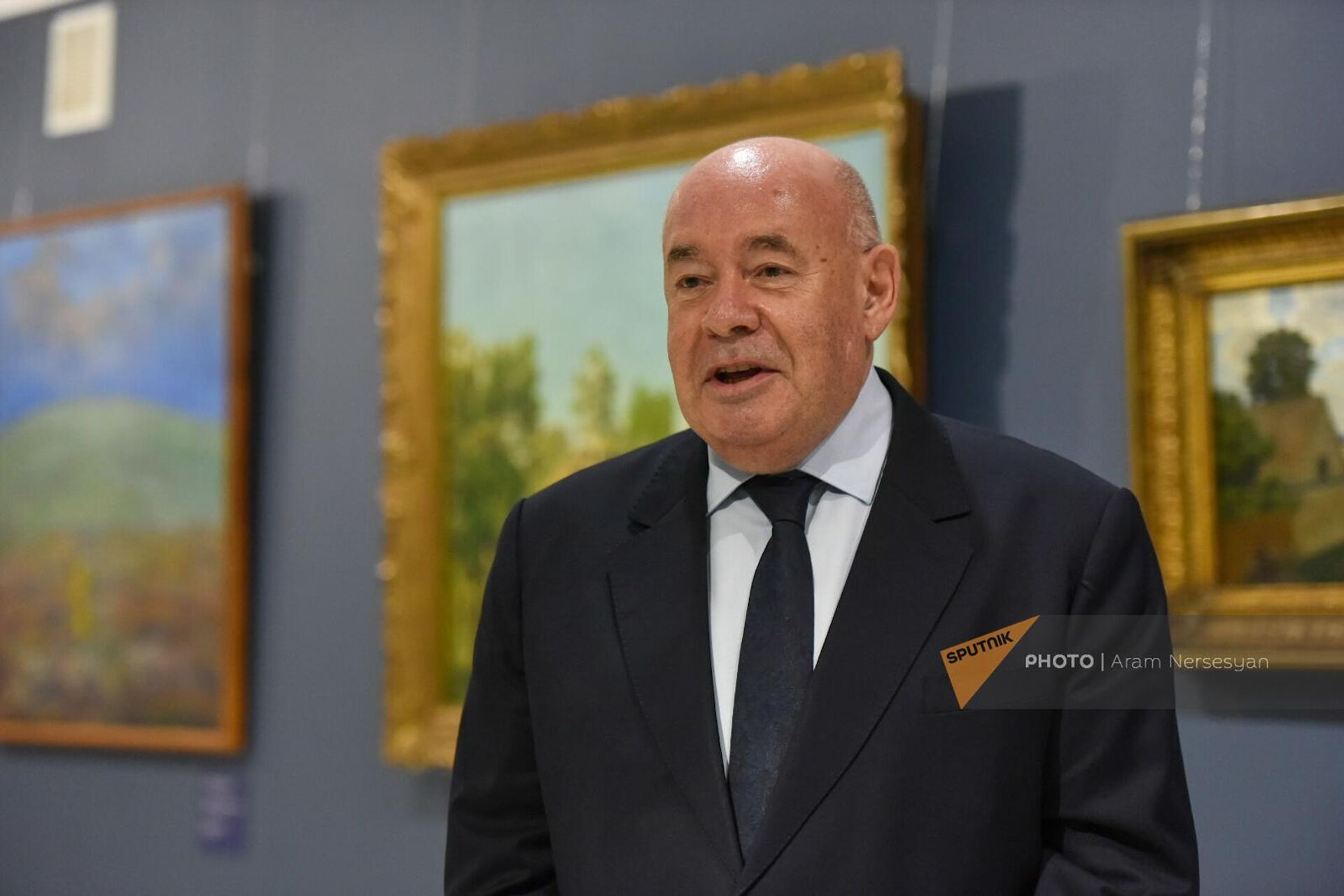 Спецпредставитель президента России по международному культурному сотрудничеству Михаил Швыдкой на торжественной церемонии открытия после реставрации Музея русского искусства (13 июня 2023). Еревaн Спецпредставитель президента России по международному культурному сотрудничеству Михаил Швыдкой на торжественной церемонии открытия после реставрации Музея русского искусства (13 июня 2023). Еревaн - Sputnik Արմենիա, 1920, 13.06.2023