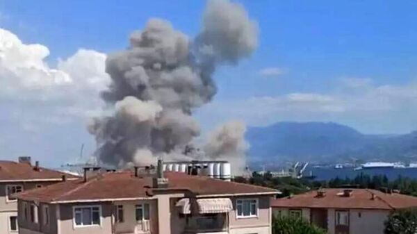 Взрыв в порту Дериндж (7 августа 2023). Турция - Sputnik Армения