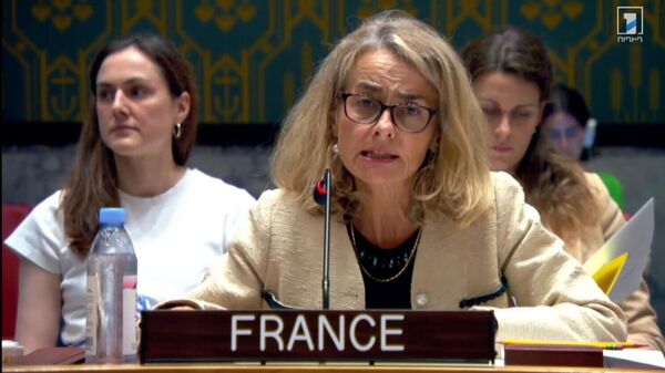Представитель Франции Натали Бродхерст на Заседании Совета Безопасности ООН по проблеме Нагорного Карабаха - Sputnik Армения