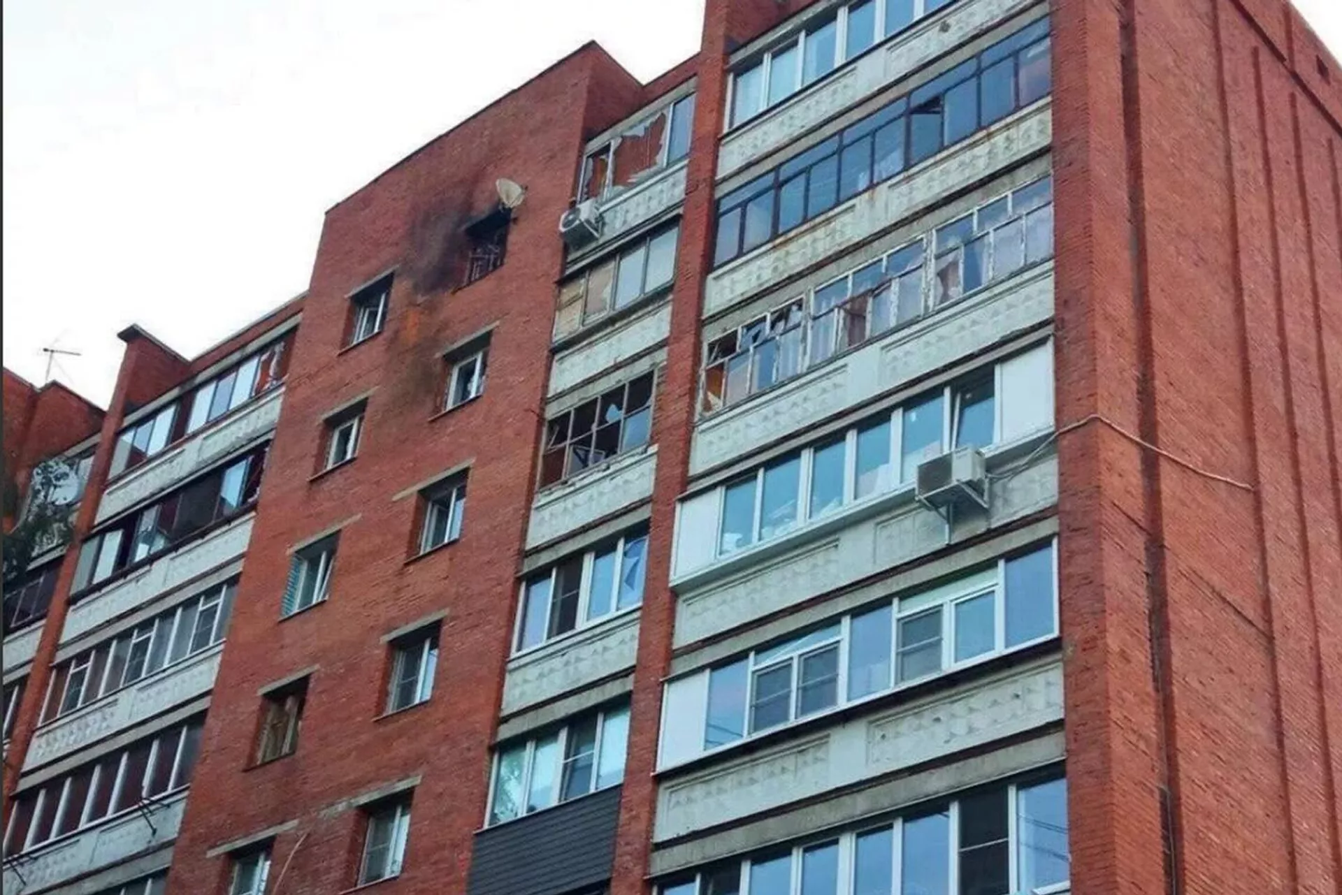 Последствия атаки украинского беспилотника (27 августа 2023). Курске - Sputnik Արմենիա, 1920, 27.08.2023