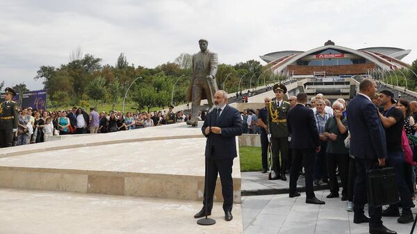 Նիկոլ Փաշինյանը Կարեն Դեմիրճյանի արձանի բացմանը - Sputnik Արմենիա