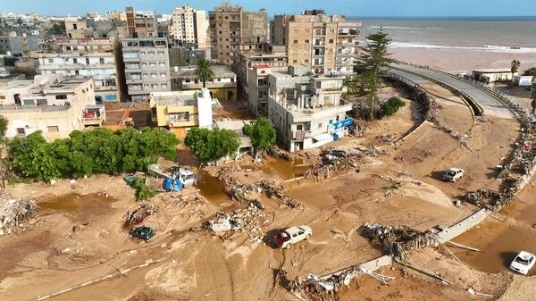 Последствия наводнения в ливийском городе Дерна (12 сентября 2023). Ливия - Sputnik Армения