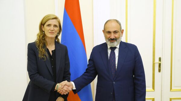Премьер-министр Никол Пашинян принял главу USAID Саманту Пауэр (25 сентября 2023). Еревaн - Sputnik Армения