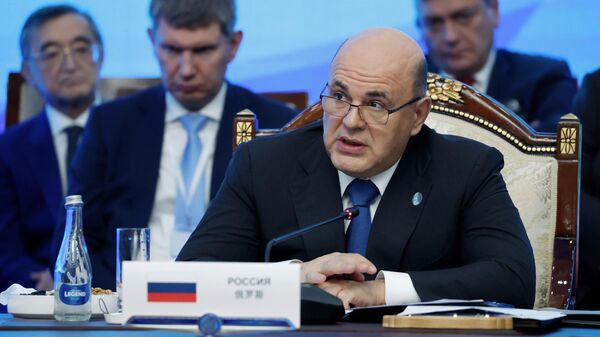 Премьер-министр РФ М. Мишустин на заседании ШОС - Sputnik Армения