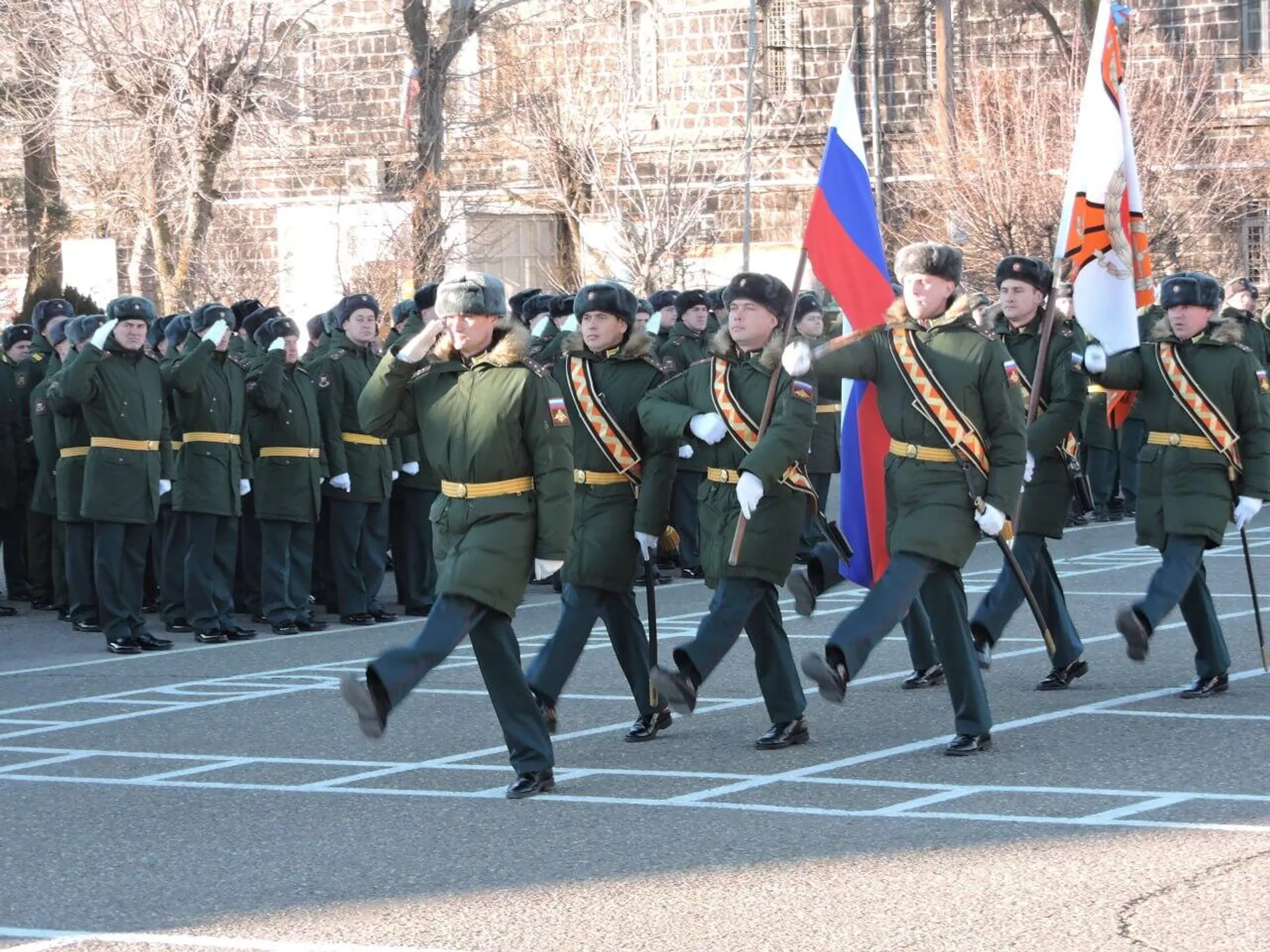 Церемония празднования 82-летия со дня создания 102-й российской военной базы (30 декабря 2023)ю Гюмри