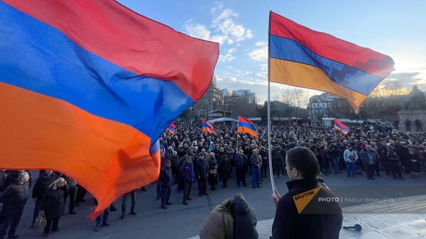 Оппозиционный митинг на площади Свободы (20 февраля 2024). Еревaн - Sputnik Армения
