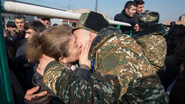 Первый день зимнего призыва в армию РА 2018 г. - Sputnik Армения