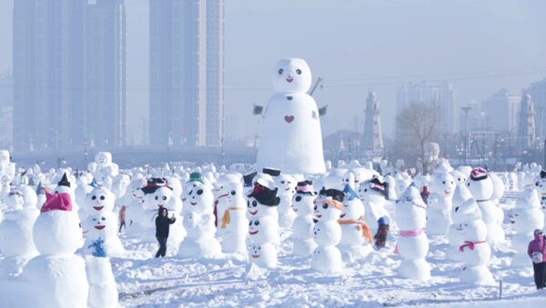 2018 снеговиков в честь нового года слепили в парке китайского Харбина - Sputnik Արմենիա