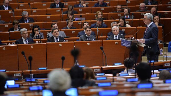 Выступление Президента Армении Сержа Саргсяна на пленарном заседании ПАСЕ - Sputnik Армения